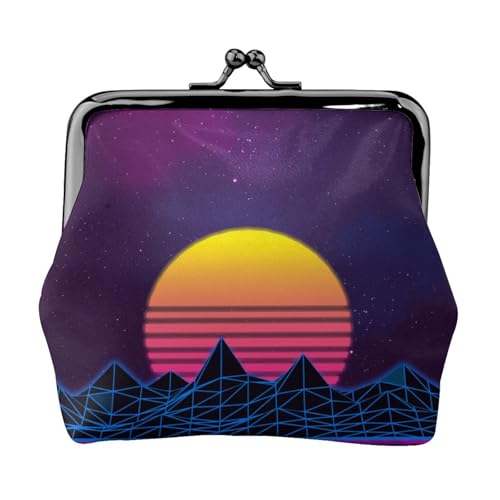 Retrowave Pictures Personalisierte Unisex Bedruckte Münzbörse - Premium Mikrofaser Leder Geldbörse mit Schnappverschluss von Hgbbdyyjj