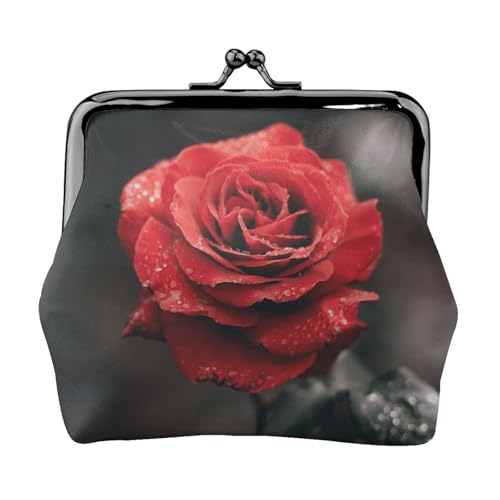 Rose Flower Personalisierte Unisex Bedruckte Münzbörse - Premium Mikrofaser Leder Geldbörse mit Schnappverschluss von Hgbbdyyjj