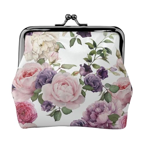Rose Personalisierte Unisex bedruckte Münzgeldbörse – Premium Mikrofaser Leder Geldbörse mit Schnappverschluss von Hgbbdyyjj