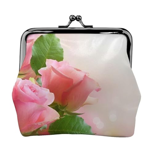 Roses Personalisierte Unisex bedruckte Münzgeldbörse – Premium Mikrofaser Leder Geldbörse mit Schnappverschluss von Hgbbdyyjj