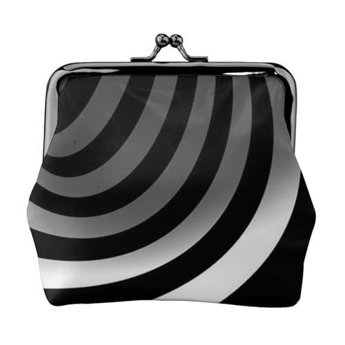 Schwarz und Weiß Personalisierte Unisex Bedruckte Münzbörse - Premium Mikrofaser Leder Geldbörse mit Schnappverschluss von Hgbbdyyjj