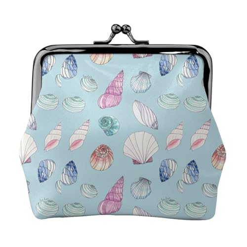 Sea Shell Personalisierte Unisex Bedruckte Münzbörse - Premium Mikrofaser Leder Geldbörse mit Schnappverschluss von Hgbbdyyjj