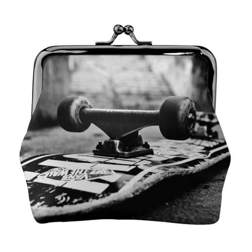 Skate Boards Personalisierte Unisex Bedruckte Münzbörse – Premium Mikrofaser Leder Geldbörse mit Schnappverschluss von Hgbbdyyjj