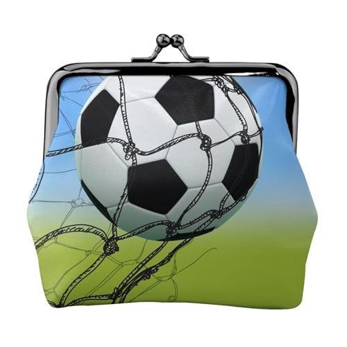 Soccer Network Personalisierte Unisex bedruckte Münzgeldbörse – Premium-Mikrofaser-Leder-Geldbörse mit Schnappverschluss von Hgbbdyyjj
