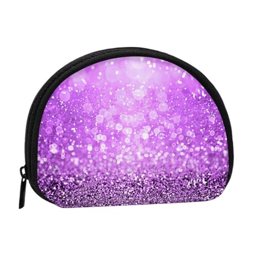 Sparkling Purple Glitter Mini Shell Coin Purse - Compact Zippered Wallet for Coins, Keys & Small Items Sparkling Purple Glitter Mini Shell Coin Purse - Compact Zippered Wallet for Coins, Keys & Small Items von Hgbbdyyjj