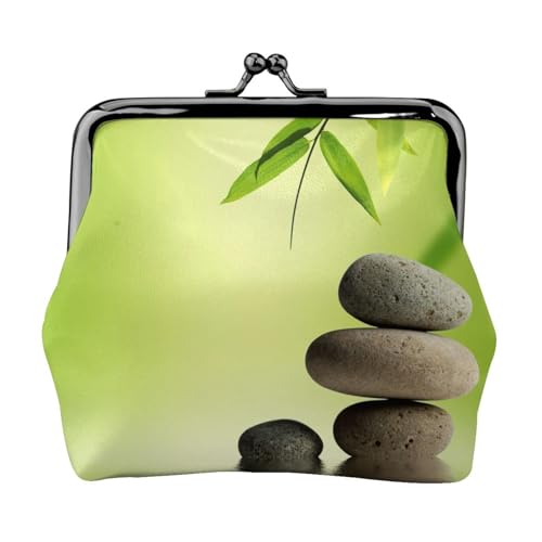 Stone Spa Personalisierte Unisex Bedruckte Münzbörse - Premium Mikrofaser Leder Geldbörse mit Schnappverschluss von Hgbbdyyjj