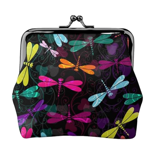 Süße Libelle Personalisierte Unisex Bedruckte Münzbörse - Premium Mikrofaser Leder Geldbörse mit Schnappverschluss von Hgbbdyyjj