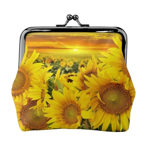Sunflower Field Personalisierte Unisex Bedruckte Münzbörse - Premium Mikrofaser Leder Geldbörse mit Schnappverschluss Sunflower Field Personalisierte Unisex Bedruckte Münzbörse - Premium Mikrofaser Leder Geldbörse mit Schnappverschluss von Hgbbdyyjj