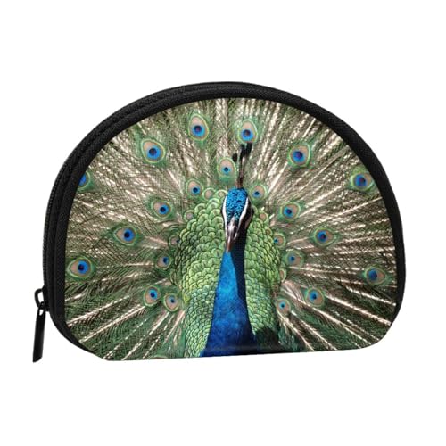 The Peacock Mini Shell Coin Purse - Compact Zippered Wallet for Coins, Keys & Small Items The Peacock Mini Shell Coin Purse - Compact Zippered Wallet for Coins, Keys & Small Items von Hgbbdyyjj