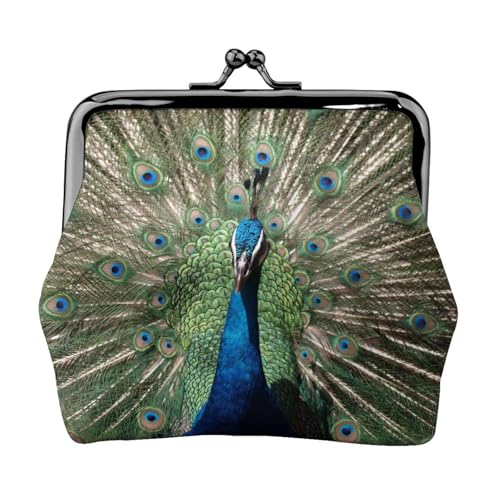 The Peacock Personalisierte Unisex Bedruckte Münzgeldbörse – Premium Mikrofaser Leder Geldbörse mit Schnappverschluss von Hgbbdyyjj