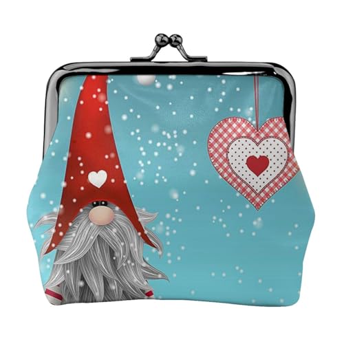 Traditioneller Weihnachts-Wichtel, personalisierbar, Unisex, bedruckte Münzgeldbörse – Premium-Mikrofaser-Leder-Geldbörse mit Schnappverschluss von Hgbbdyyjj