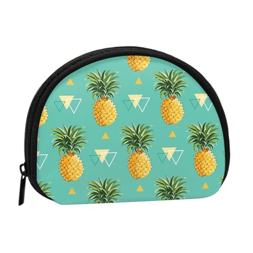 Tropical Fruit Pineapple Mini Shell Coin Purse - Compact Zippered Wallet for Coins, Keys & Small Items Tropical Fruit Pineapple Mini Shell Coin Purse - Compact Zippered Wallet for Coins, Keys & Small Items von Hgbbdyyjj