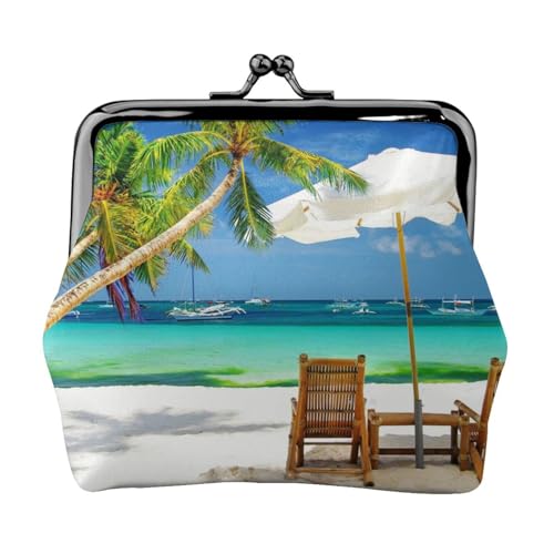 Tropical Holidays Personalisierte Unisex Bedruckte Münzbörse - Premium Mikrofaser Leder Geldbörse mit Schnappverschluss von Hgbbdyyjj