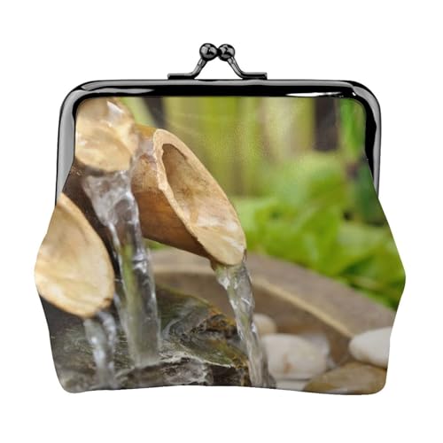 Wasserfall Personalisierte Unisex Bedruckte Münzbörse - Premium Mikrofaser Leder Geldbörse mit Schnappverschluss von Hgbbdyyjj