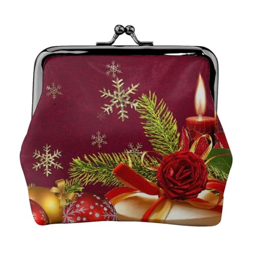 Weihnachts-Geschenkbox, personalisierbar, Unisex, bedruckte Münzgeldbörse – Premium-Mikrofaser-Leder-Geldbörse mit Schnappverschluss von Hgbbdyyjj
