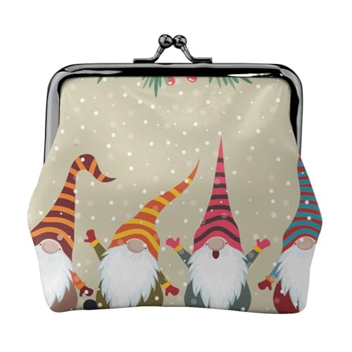 Weihnachtswichtel Personalisierte Unisex Bedruckte Münzbörse - Premium Mikrofaser Leder Geldbörse mit Schnappverschluss von Hgbbdyyjj