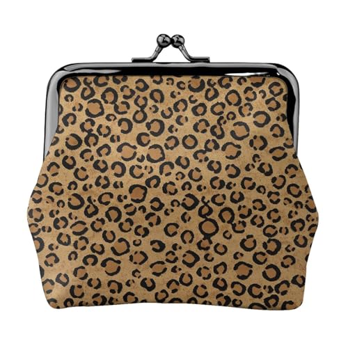 Wilder Leopard Tier Personalisierte Unisex Bedruckte Münzbörse - Premium Mikrofaser Leder Geldbörse mit Schnappverschluss von Hgbbdyyjj