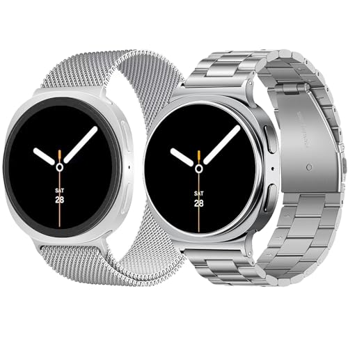 Hgsxst 2 Stück Metallarmbänder für Samsung Galaxy Watch 8 Armband 40mm 44mm/8 Classic 46mm,No Gap Business Edelstahlarmband Metall Ersatzarmband Armbänder für Samsung Watch 8 Armband 40 44 mm Hgsxst 2 Stück Metallarmbänder für Samsung Galaxy Watch 8 Armband 40mm 44mm/8 Classic 46mm,No Gap Business Edelstahlarmband Metall Ersatzarmband Armbänder für Samsung Watch 8 Armband 40 44 mm von Hgsxst