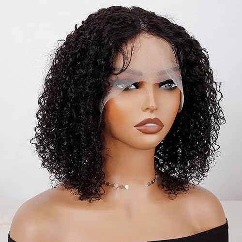 Kurze Lockige Bob 13X6x1 Spitze Front Echthaar Perücken Für Frauen Brasilianische Remy Haar HD Spitze Farbige Tiefe Perücken von Hgvcfcv