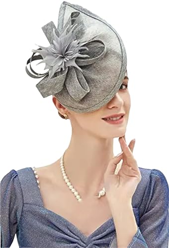 Fascinator für Teepartys, Kopfschmuck mit Blume, für Cocktail, Hochzeit, Kleid von Hgvcfcv