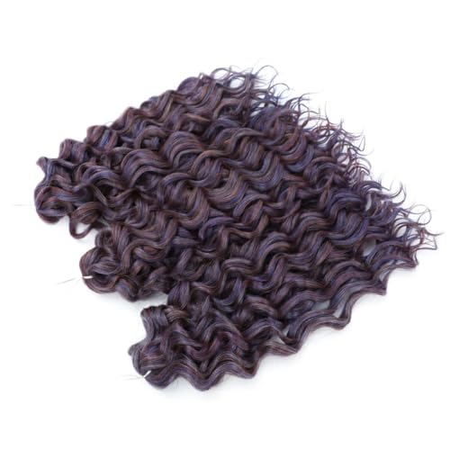Frauen tief gewellte Twist Häkelhaar Afro Locken Wasserwelle Zöpfe synthetische lockige Flechten Erweiterungen von Hgvcfcv