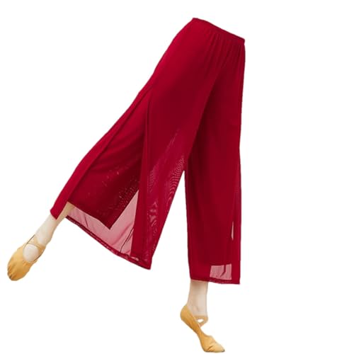 Hgvcfcv Moderne Tanzhose für Damen, lockeres weites Bein, Tanzhose, klassischer Tanz, Alltag, Yoga-Hose, rot, XL Hgvcfcv Moderne Tanzhose für Damen, lockeres weites Bein, Tanzhose, klassischer Tanz, Alltag, Yoga-Hose, rot, XL von Hgvcfcv