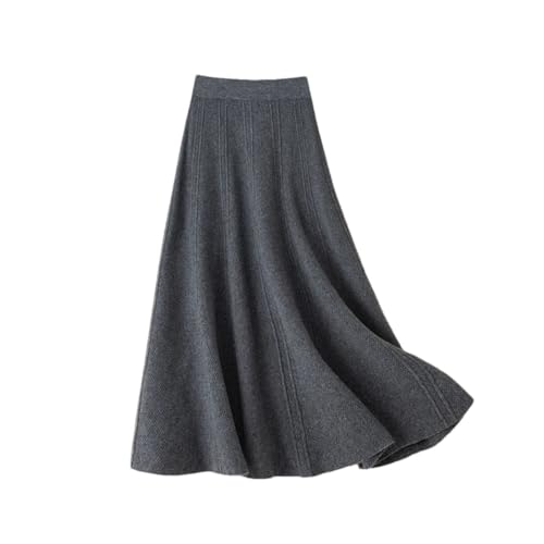 Hgvcfcv Winter Damen Kleidung Rock Elastische Hohe Taille A-Linie Rock Wolle Strickpullover Koreanisch Mid Calf Rock, Y, 48 Hgvcfcv Winter Damen Kleidung Rock Elastische Hohe Taille A-Linie Rock Wolle Strickpullover Koreanisch Mid Calf Rock, Y, 48 von Hgvcfcv