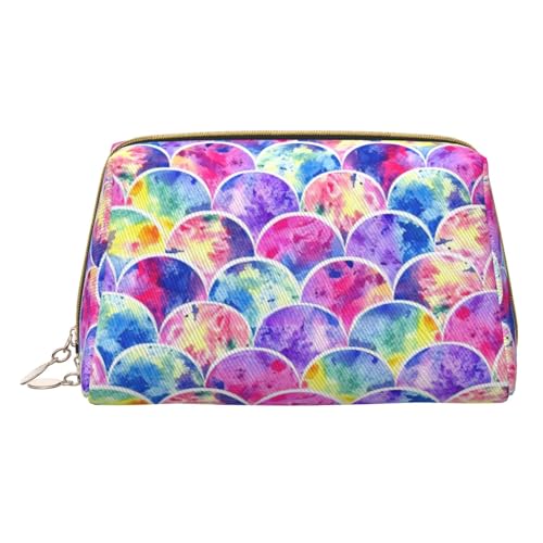 Hgvcse Kosmetiktasche aus PVC-Leder, Regenbogenfarben, Meerjungfrauenfarben, Reißverschluss, Reise-Kosmetik-Organizer für den täglichen Gebrauch, Weiss/opulenter Garten, Einheitsgröße von Hgvcse