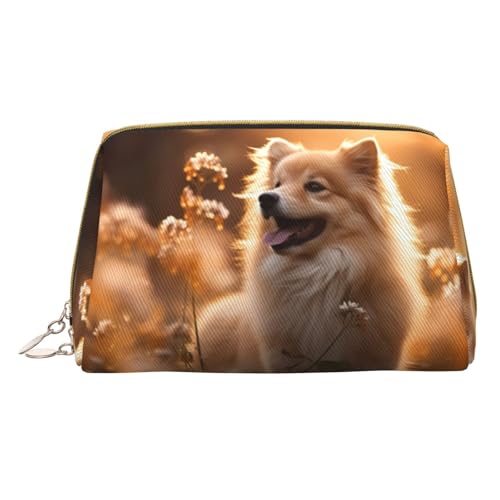 Hgvcse Make-up-Tasche aus PVC-Leder, Blumenmuster, Reißverschluss, Reise-Kosmetik-Organizer für den täglichen Gebrauch, Weiss/opulenter Garten, Einheitsgröße von Hgvcse