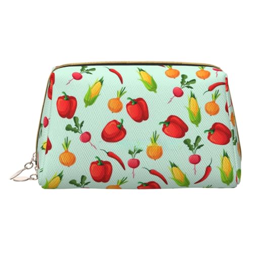 Hgvcse Make-up-Tasche aus PVC-Leder, Motiv: Schmetterlinge und Reißverschluss, Reise-Kosmetik-Organizer für den täglichen Gebrauch, Weiss/opulenter Garten, Einheitsgröße von Hgvcse