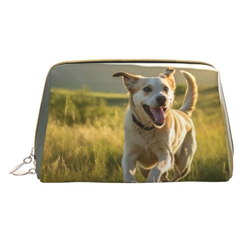 Hgvcse Make-up-Tasche aus PVC-Leder, mit Reißverschluss, Reise-Kosmetik-Organizer, für den täglichen Gebrauch, Weiss/opulenter Garten, Einheitsgröße von Hgvcse