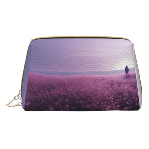 Hgvcse Make-up-Tasche aus PVC-Leder, mit Reißverschluss, Reise-Kosmetik-Organizer, für den täglichen Gebrauch, Weiss/opulenter Garten, Einheitsgröße von Hgvcse