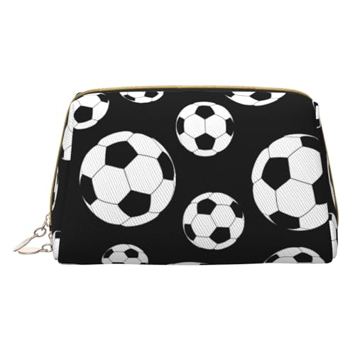 Hgvcse Make-up-Tasche aus PVC-Leder, schwarz, mit Reißverschluss, Reise-Kosmetik-Organizer für den täglichen Gebrauch, Weiß, Einheitsgröße, Weiß, One Size von Hgvcse