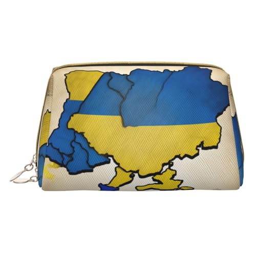 Hgvcse Make-up-Tasche aus PVC-Leder, topografische Karte, Reißverschluss, Reise-Kosmetik-Organizer, täglicher Gebrauch, Aufbewahrungstasche, Weiss/opulenter Garten, Einheitsgröße von Hgvcse