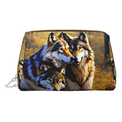Hgvcse Make-up-Wolfs-Tasche aus PVC-Leder, mit Reißverschluss, Reise-Kosmetik-Organizer, für den täglichen Gebrauch, Weiss/opulenter Garten, Einheitsgröße von Hgvcse