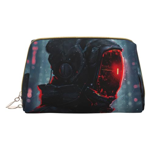 Hgvcse Makeuphacker-Tasche aus PVC-Leder, mit Reißverschluss, Reise-Kosmetik-Organizer, für den täglichen Gebrauch, Weiss/opulenter Garten, Einheitsgröße von Hgvcse