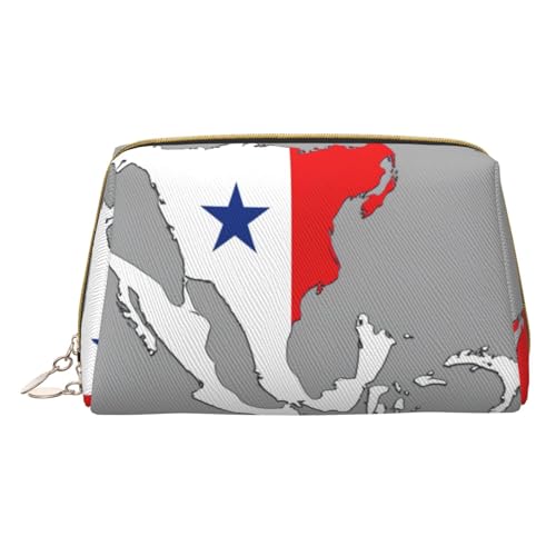 Hgvcse Makeuppanama, Tasche mit topografischer Flagge, Reißverschluss, Reise-Kosmetik-Organizer für den täglichen Gebrauch, Aufbewahrungstasche, Weiss/opulenter Garten, Einheitsgröße von Hgvcse