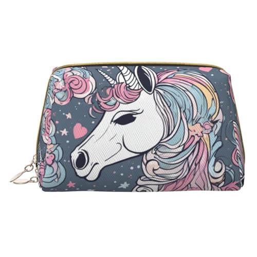 Hgvcse Makeupunicorn Design03 Tasche aus PVC-Leder, mit Reißverschluss, Kosmetik-Organizer, für den täglichen Gebrauch, Weiss/opulenter Garten, Einheitsgröße von Hgvcse