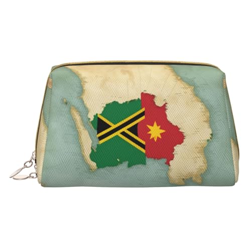 Hgvcse Makeupvanuatu in Australien Tasche aus PVC-Leder mit Reißverschluss, Reise-Kosmetik-Organizer für den täglichen Gebrauch, Weiss/opulenter Garten, Einheitsgröße von Hgvcse