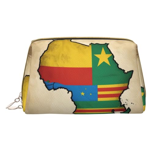 Hgvcse Map02 Make-upcongo-Tasche aus PVC-Leder, mit Reißverschluss, Kosmetik-Organizer, für den täglichen Gebrauch, Weiss/opulenter Garten, Einheitsgröße von Hgvcse