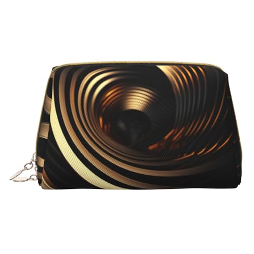 Hgvcse PVC-Leder-Make-up, schwarz und goldfarben, 1 Tasche mit Reißverschluss, Reise-Kosmetik-Organizer, täglicher Gebrauch, Aufbewahrungstasche, Weiss/opulenter Garten, Einheitsgröße von Hgvcse