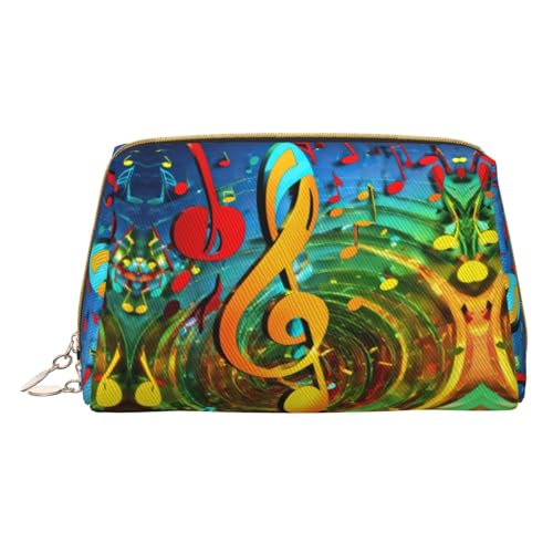 Hgvcse PVC-Leder-Make-up-Musik-Notiztasche, Reißverschluss, Reise-Kosmetik-Organizer, täglicher Gebrauch, Aufbewahrungstasche, Weiss/opulenter Garten, Einheitsgröße von Hgvcse