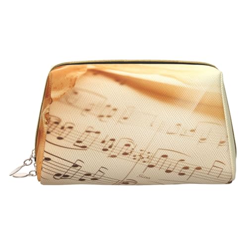 Hgvcse PVC-Leder-Make-up-Noten-Tasche, Reißverschluss, Reise-Kosmetik-Organizer, täglicher Gebrauch, Aufbewahrungstasche, Weiss/opulenter Garten, Einheitsgröße von Hgvcse