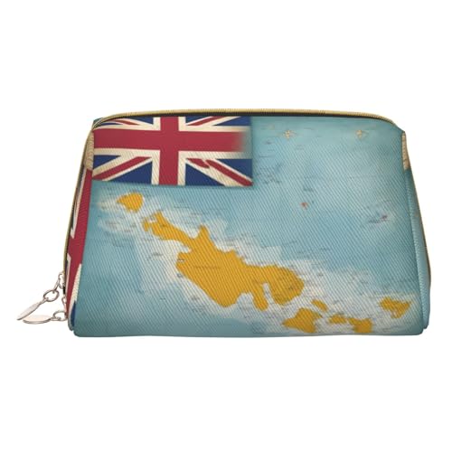 Hgvcse Pvc Leder Makeupturks und Caicos Islands Map02 Tasche mit Reißverschluss Reise-Kosmetik-Organizer für den täglichen Gebrauch, Weiss/opulenter Garten, Einheitsgröße von Hgvcse