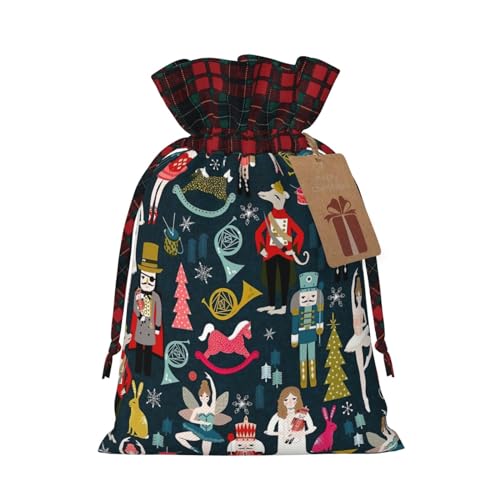 Hgvcse Women_S Nussknacker-Ballettbeutel mit Kordelzug, festlich, wiederverwendbar, 3D-Verpackung, Geschenkbeutel, Strümpfe, Partygeschenk von Hgvcse