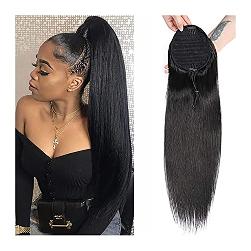 Pferdeschwanz Haarteil 20,3–61 cm gerader Kordelzug-Pferdeschwanz, brasilianisches Remy-Haar, Echthaar-Pferdeschwanz-Verlängerung, Clip-in-Haarverlängerung for schwarze Frauen Pferdeschwanz Haarextens Pferdeschwanz Haarteil 20,3–61 cm gerader Kordelzug-Pferdeschwanz, brasilianisches Remy-Haar, Echthaar-Pferdeschwanz-Verlängerung, Clip-in-Haarverlängerung for schwarze Frauen Pferdeschwanz Haarextens von Hhmmei2024-23
