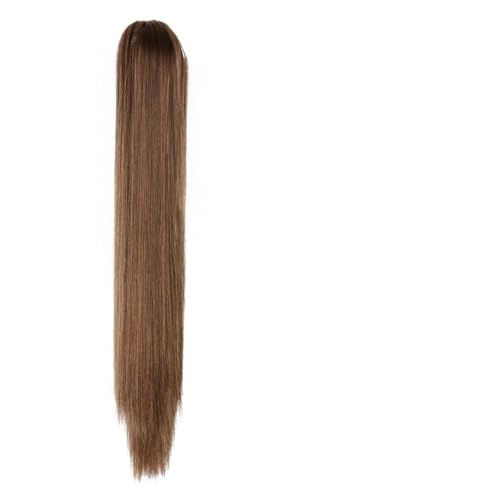 Pferdeschwanz Haarteil Long Ponytail Extension, 24" Straight Claw Clip Ponytail Hair Extensions Natural Looking Heat Resistant Synthetic Ponytail Hairpiece for Women Pferdeschwanz Haarextension (Colo von Hhmmei2024-23