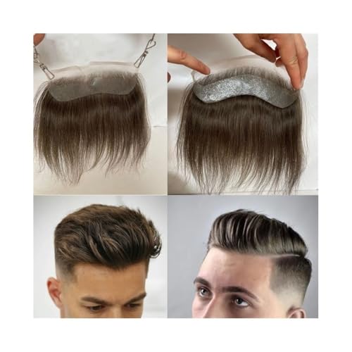 Toupet für Herren Toupet for die Stirn von Männern mit Haaransatz, 4 x 18 cm, Spitzenfronthaut, PU-Rückseite, Haaransatz 7# Braun, HD, unsichtbarer Spitzen-Haaransatz, Haarteile for zurückweichende Er Toupet für Herren Toupet for die Stirn von Männern mit Haaransatz, 4 x 18 cm, Spitzenfronthaut, PU-Rückseite, Haaransatz 7# Braun, HD, unsichtbarer Spitzen-Haaransatz, Haarteile for zurückweichende Er von Hhmmei2024-23