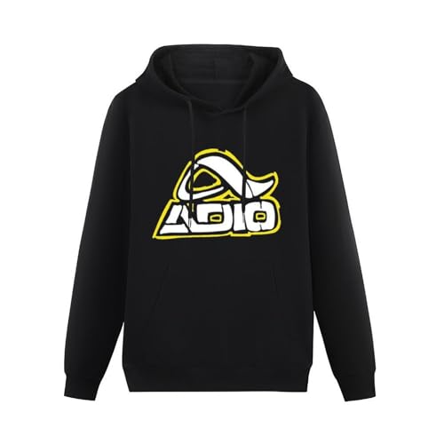 ADIO Logo Mens Funny Unisex Sweatshirts Graphic Print Hooded Black Sweater XXL von Hhuddv