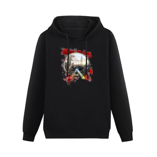 Ark Survival Evolved Mens Funny Unisex Sweatshirts Graphic Print Hooded Black Sweater L von Hhuddv